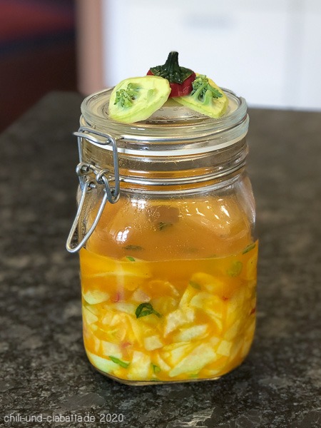 Ansatz fermentierter Curry-Kohlrabi