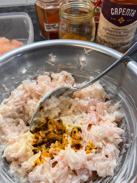 Making of Pomelo-Joghurt-Salat